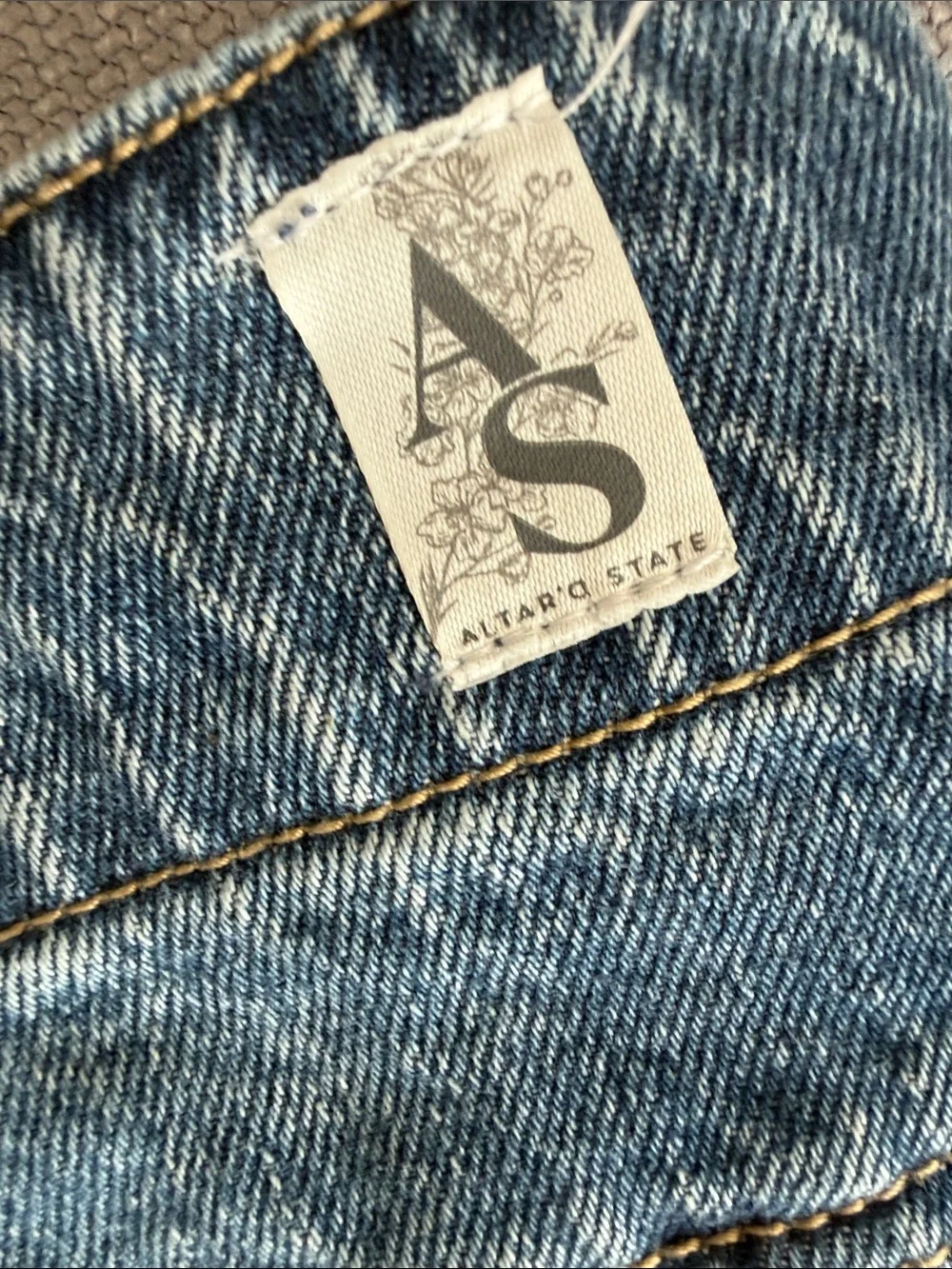 Altar'd State Denim Wrap Skort in Blue Size XL